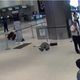 Ronald Tigner was left sprawled on the floor of Houston airport. (KPRC screenshot)